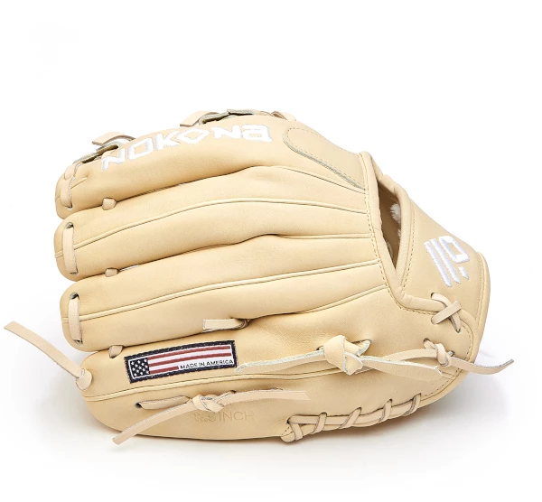 11.5 Inch Nokona AmericanKIP A-1150 Blonde Adult Infield Glove - Image 3