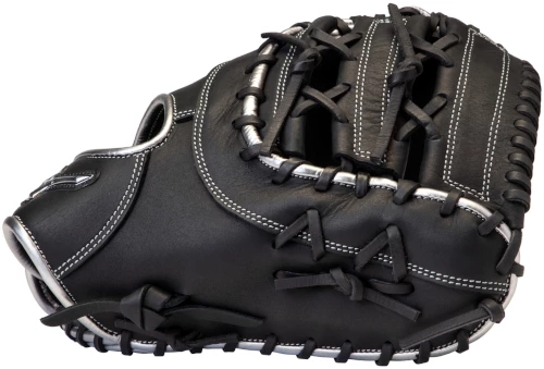 12.5 Inch Mizuno MVP Prime SE GXF50PSE8-Black/Silver Adult Baseball Firstbase Mitt - Image 3