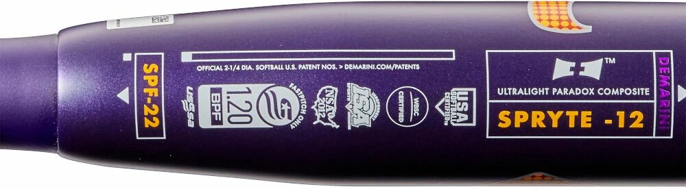 2022 DeMarini Spryte Women's Balanced Fastpitch Softball Bat (-12oz) WTDXSPF22 - Image 6