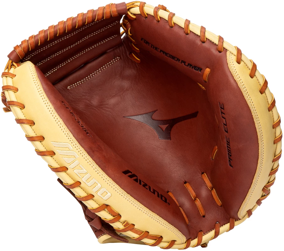 33.5 Inch Mizuno Prime Elite GPE-335C Adult Baseball Catcher Mitt 312937 - Image 2